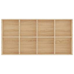 Berkfield Home Book Cabinet/Sideboard Sonoma Oak 66x30x130 cm Engineered Wood in Brown - Size: 66 x 30 x 130 cm - thumbnail 9