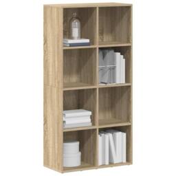 Berkfield Home Book Cabinet/Sideboard Sonoma Oak 66x30x130 cm Engineered Wood in Brown - Size: 66 x 30 x 130 cm - thumbnail 3