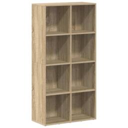 Berkfield Home Book Cabinet/Sideboard Sonoma Oak 66x30x130 cm Engineered Wood in Brown - Size: 66 x 30 x 130 cm - thumbnail 1