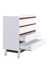 4-Tier Dresser Storage Cabinet with Drawers in White - thumbnail 8
