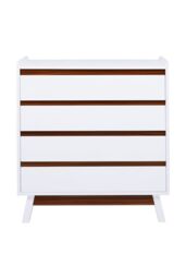 4-Tier Dresser Storage Cabinet with Drawers in White - thumbnail 6