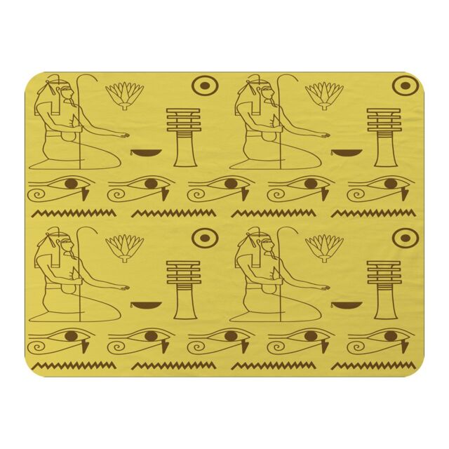 Benjamin Tate Design Pattern Of Egyptian Hieroglyphics Blanket in Natural - Size: 120 cm x 150 cm - image 1