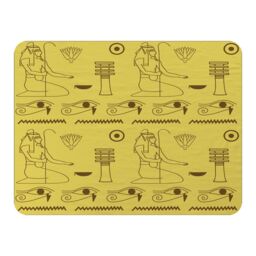 Benjamin Tate Design Pattern Of Egyptian Hieroglyphics Blanket in Natural - Size: 120 cm x 150 cm - thumbnail 1