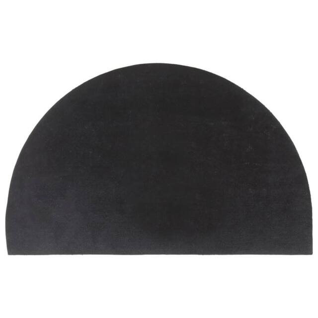 Berkfield Home Door Mat Dark Grey Half Round 50x80 cm Tufted Coir - image 1