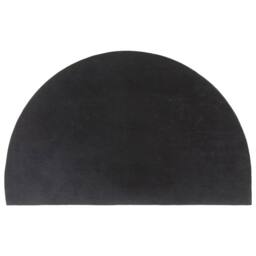 Berkfield Home Door Mat Dark Grey Half Round 50x80 cm Tufted Coir - thumbnail 1