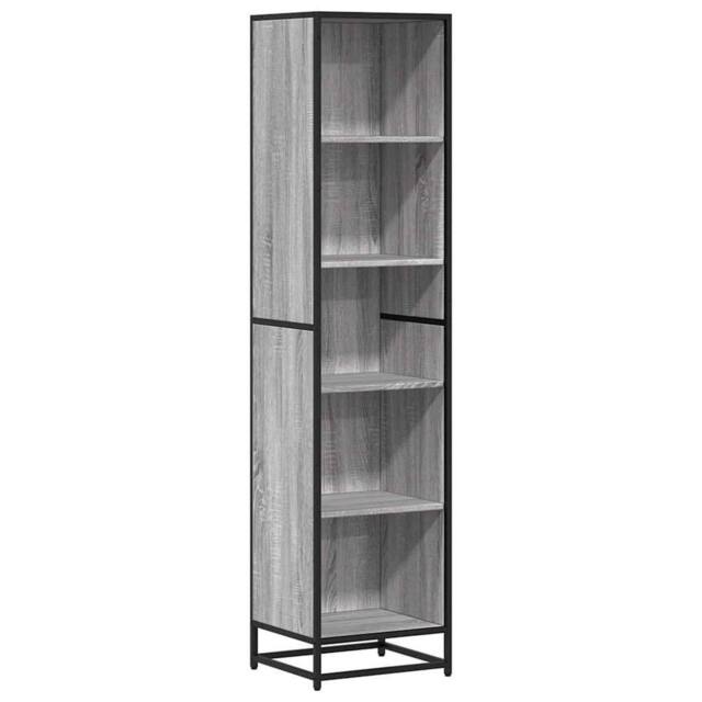 Berkfield Home Book Cabinet Grey Sonoma 40x35x170.5 cm Engineered Wood - image 1