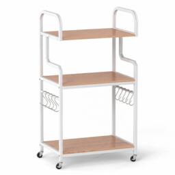Havendro 3-Tier Rolling Printer Stand Mobile Machine Table Cart With Shelves in White