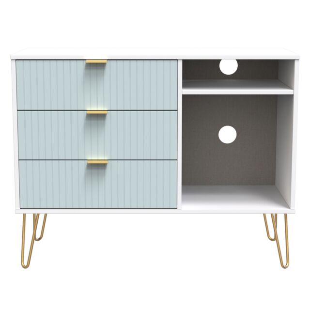Ready Assembled 2 U Bexley 3 Drawer TV Unit (Ready Assembled) in Duck Egg Blue - image 1