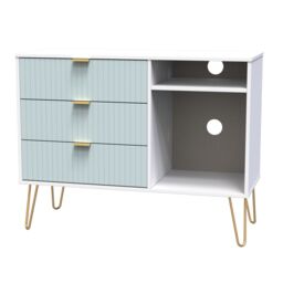 Ready Assembled 2 U Bexley 3 Drawer TV Unit (Ready Assembled) in Duck Egg Blue - thumbnail 3