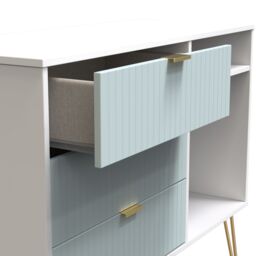 Ready Assembled 2 U Bexley 3 Drawer TV Unit (Ready Assembled) in Duck Egg Blue - thumbnail 5