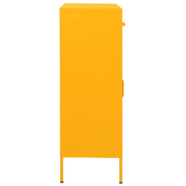 Berkfield Home Storage Cabinet Mustard Yellow 80x35x101.5 cm Steel - image 1