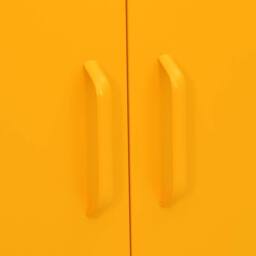 Berkfield Home Storage Cabinet Mustard Yellow 80x35x101.5 cm Steel - thumbnail 9