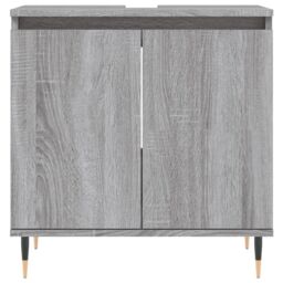 Berkfield Home Bathroom Cabinet Grey Sonoma 58x33x60 cm Engineered Wood - Size: 58 x 33 x 60 cm - thumbnail 4