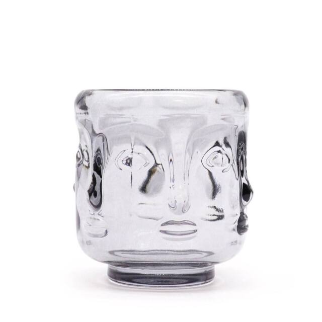 Serenityy Buddha Faces Candle Jar - Midnight Grey in Mid Grey - image 1