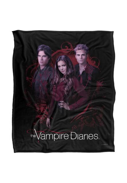 Warner Brothers Vampire Diaries Company of Three Silky Touch Super Soft Throw Blanket in White - image 1
