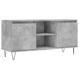 Berkfield Home TV Cabinet Concrete Grey 104x35x50 cm Engineered Wood - Size: 104 x 35 x 50 cm - thumbnail 3