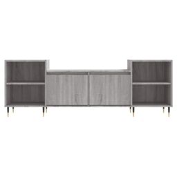 Berkfield Home TV Cabinet Grey Sonoma 160x35x55 cm Engineered Wood - Size: 160 x 35 x 55 cm - thumbnail 5