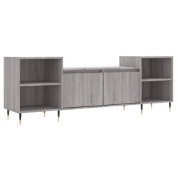 Berkfield Home TV Cabinet Grey Sonoma 160x35x55 cm Engineered Wood - Size: 160 x 35 x 55 cm - thumbnail 2