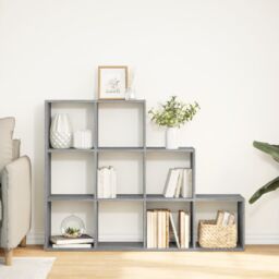 Berkfield Home Room Divider Bookcase 3-Tier Grey Sonoma 137.5x29x103.5 cm Engineered Wood - thumbnail 3