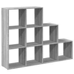 Berkfield Home Room Divider Bookcase 3-Tier Grey Sonoma 137.5x29x103.5 cm Engineered Wood - thumbnail 2
