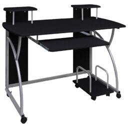 Berkfield Home Computer Desk Black 110x52x88.5 cm Engineered Wood