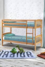 Julian Bowen Lincoln Single Pine Bunk Bed in Natural - thumbnail 1