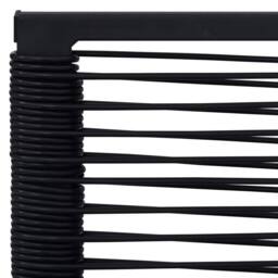 Berkfield Home Sturdy Garden Chairs 4 pcs PVC Rattan Black - thumbnail 6