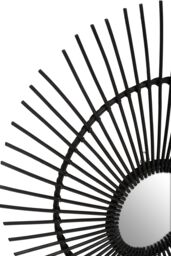 Orsina Rattan Wall Mirror, Wood Wall Mirror, Beaitiful Mirror in Wooden Frame, Rattan Wall Mirror in Black - thumbnail 5