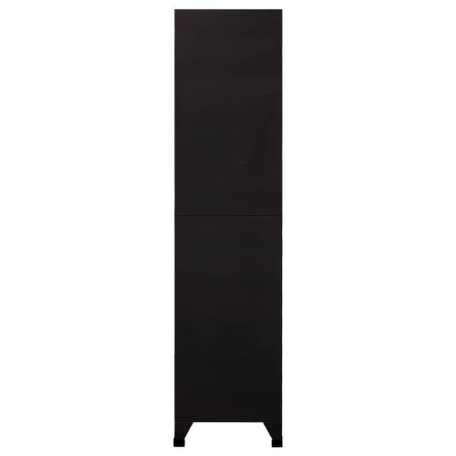 Berkfield Home Locker Cabinet Black 90x45x180 cm Steel - Size: 90 x 45 x 180 cm - image 1