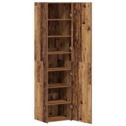 Berkfield Home Highboard Old Wood 45x42.5x185 cm Engineered Wood in Brown - thumbnail 2