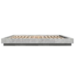 Berkfield Home Bed Frame without Mattress Concrete Grey 180x200 cm Super King - thumbnail 5