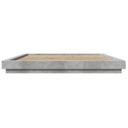 Berkfield Home Bed Frame without Mattress Concrete Grey 180x200 cm Super King - thumbnail 4