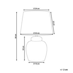 Wyld and Coco Hand-Painted Blue and White Porcelain Table Lamp Linen Shade - thumbnail 3
