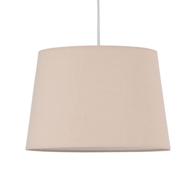 First Choice Lighting Natural Cotton 28cm Tapered Cylinder Pendant or Lamp Shade - image 1