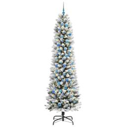 Berkfield Home Stunning Artificial Christmas Tree with 300 LEDs Green & white
