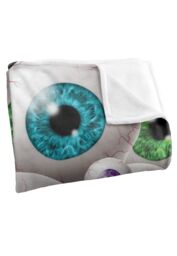 JQ Licensing James Piazza Eyeball Pattern Silky Touch Super Soft Throw Blanket 152 X 127 cm in White - thumbnail 3