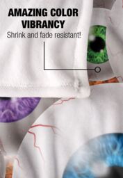 JQ Licensing James Piazza Eyeball Pattern Silky Touch Super Soft Throw Blanket 152 X 127 cm in White - thumbnail 4