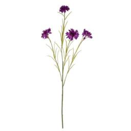 Lemon Pavilion Furniture and Decor Cornflower Stem Artificial Flower - Plastic - L20xW20xH77 cm - Purple