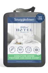 Snuggledown Hotel Goose Feather & Down 13.5 Tog (9+4.5 Tog) All Seasons Duvet in White - Size: Super King - thumbnail 1