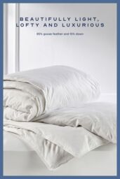 Snuggledown Hotel Goose Feather & Down 13.5 Tog (9+4.5 Tog) All Seasons Duvet in White - Size: Super King - thumbnail 4