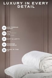 Snuggledown Hotel Goose Feather & Down 13.5 Tog (9+4.5 Tog) All Seasons Duvet in White - Size: Super King - thumbnail 9
