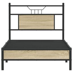 Berkfield Home Bed Frame without Mattress Sonoma Oak 90x200 cm Engineered Wood in Brown - thumbnail 6