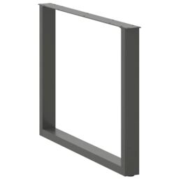 Berkfield Home Coffee Table Legs U-Shaped 2 pcs Anthracite 100x(72-73) cm Steel in Black - thumbnail 4