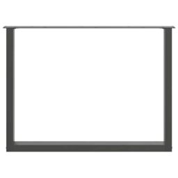 Berkfield Home Coffee Table Legs U-Shaped 2 pcs Anthracite 100x(72-73) cm Steel in Black - thumbnail 5