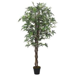 Berkfield Home Artificial Maple Tree 224 Leaves 80 cm Green
