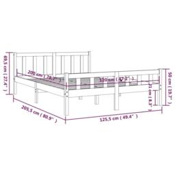 Berkfield Home Beautiful Bed Frame Honey Brown Solid Wood 120x200 cm - Size: Small Double - thumbnail 9