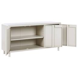 Wyld and Coco Beige Steel Storage Cabinet - 3 Doors 4 Adjustable Shelves - thumbnail 4