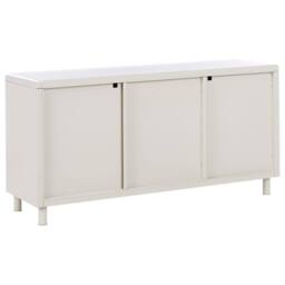 Wyld and Coco Beige Steel Storage Cabinet - 3 Doors 4 Adjustable Shelves - thumbnail 6