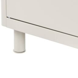 Wyld and Coco Beige Steel Storage Cabinet - 3 Doors 4 Adjustable Shelves - thumbnail 7