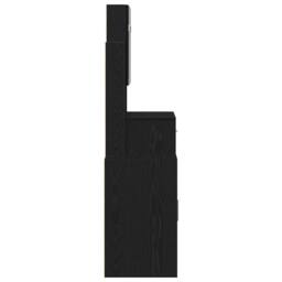 Berkfield Home Elegant Dressing Table with Mirror&LED Lights Black Oak Engineere - thumbnail 8